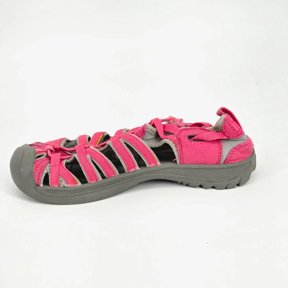 KEEN Whisper Kids Sandal Size 4 Pink Waterproof Hiking Shoes Wide Toe Box